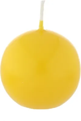 Produktbild von Kugelkerzen Goldgelb, Ø 100 mm, 4 Stück, dt. Kerzen in RAL Kerzenqualität, Kein rußen und tropfen