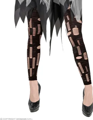 Produktbild von Zerfetzte Zombie Leggings für Damen | Schwarz Größe: L/XL