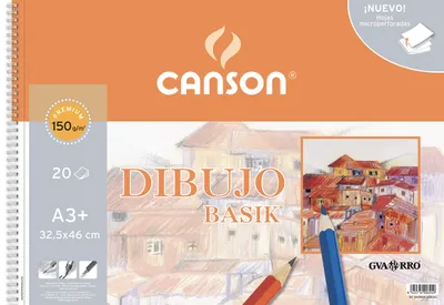 Zdjęcie produktu dla 20 arkuszy papieru basik 150g a3+ canson