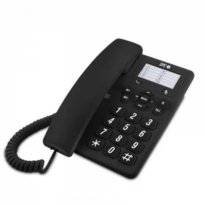 Zdjęcie produktu dla SPC Original, Telefon analogowy, Zestaw słuchawkowy przewodowy, 3 wejścia, Czarny