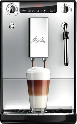 Produktbild von Melitta 6613204, Freistehend, Espressomaschine, Silber, 1,2 l, 2 Tassen, Kaffeebohnen