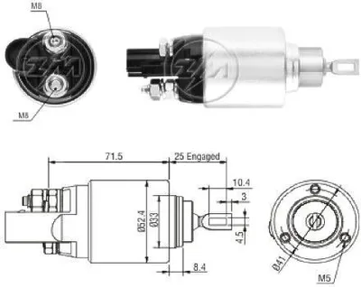 Produktbild von ERA ZM381 - OE 02E 911 287 A Magnetschalter, Anlasser für A3 (8P), Altea (5P), Cordoba (6L), Ibiza (6L), Leon (1P1), Toledo III (5P2), Octavia II (1Z), Fabia I (6Y), Yeti (5L), Caddy III (2C, 2K), Beetle (5C), EOS (1F), Golf Plus (5M), Golf V (1K), Golf VI, Jetta III (1K2), Jetta IV, Passat (3C), Touran (1T)