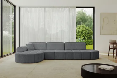 Produktbild von ALTDECOR Ecksofa in L-Form Livo-L2 - 337x173x79,5 Duneklgrau - Corner Sofa Bett Eckcouch Couch Wohnlandschaft Cauchsofa