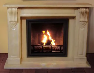 Produktbild von Casa Padrino Luxus Barock Elektrokamin Creme 140 x 30 x H. 110 cm - Wohnzimmer Deko Kamin mit Fernbedienung - Wohnzimmer Möbel im Barockstil - Barock Möbel - Barock Elektro Kamine