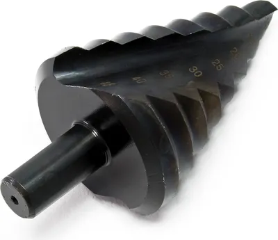 Produktbild von Wiltec HSS Stufenbohrer titanbeschichtet, 10-45 mm, Kegelbohrer mit Titanbeschichtung, Schälbohrer für Stahl und Kunststoff, Konusbohrer Senkbohrer Entgratbohrer