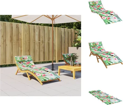Image de vidaXL Coussin pour chaise longue Multicolore 180 x 60 x 3 cm Tissu Oxford -  Coussin d'assise