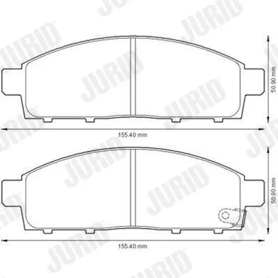 Produktbild von JURID Bremsbeläge Satz Vorne für MITSUBISHI L 200 / Triton Pickup (KJ, KK, KL) 572574J