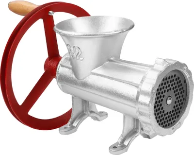 Produktbild von Handbetriebene Fleischwolf KD4194 Größe 32 aus Gusseisen mit Holzkurbel