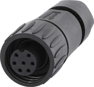 Image de Connecteur de câble Amphenol RD24-KBG, avec décharge de traction, prise droite, raccordement serti, nombre de pôles 6+PE, sortie de câble