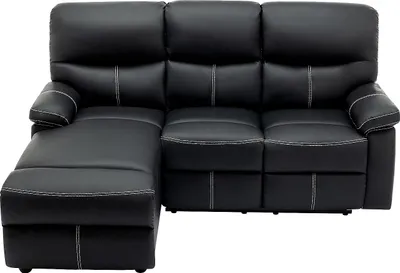 Produktbild von Eckrelaxsofa - Ecke links - Kunstleder - Schwarz - CANBY