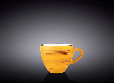 Zdjęcie produktu dla Filiżanka do kawy Wilmax, 190 ml, żółta, porcelana, WL-669435/A