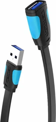 Produktbild von Flacher USB 3.0 Extender Vention VAS-A13-B300 3m Schwarz