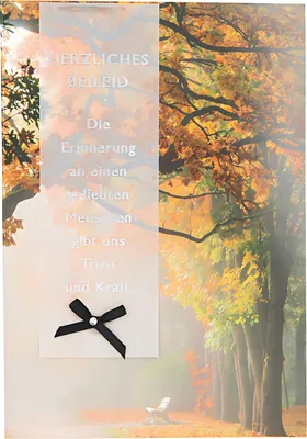 Produktbild von Trauerkarte Motiv 42, Herzliches Beileid Die Erinnerung an ...