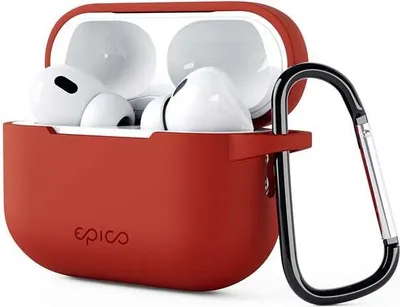 Productafbeelding van Epico siliconen beschermhoes voor AirPods 4 - rood