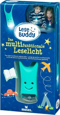 Produktbild von MOSES Lese Buddy türkis multifunktionale Leselicht zum umhängen