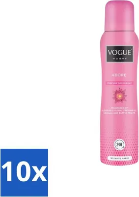 Productafbeelding van Vogue Adore parfum deodorant, 150 ml - voordeelverpakking - 10 stuks