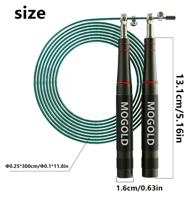 Produktbild von Springseil verstellbar, 3 Meter Länge, 2,5 mm Stahl, für Fitness und Boxen