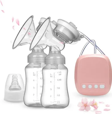 Produktbild von Elektrische doppelseitige Milchpumpe, tragbare automatische Melkmaschine der Multi-Gang-Massage-Milchpumpe der Maschine