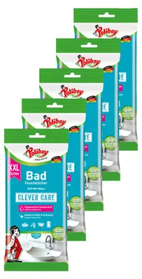 Produktbild von Poliboy Bad Reinigungstücher 5er Set - 120 Stück, Inhalt 24 Stück pro Packung