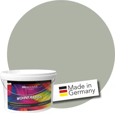Produktbild von WALLCOVER Wandfarbe Grün Pastell Hochdeckend Klasse 1 Matt 2,5L für 20 m²