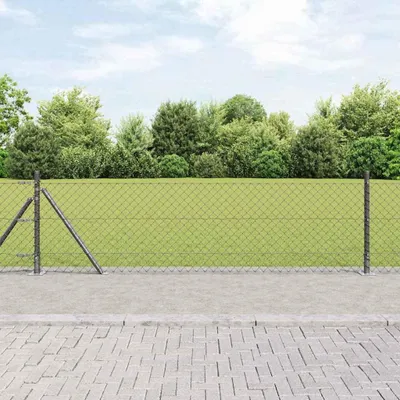 Zdjęcie produktu dla Ogrodzenie z siatki ogniowej z betonową podstawą 10 x 0,4 m