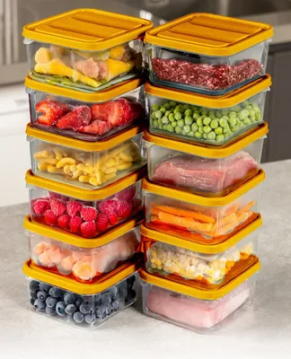 Produktbild von Hermia Concept, YYBLLA3506LI - Orange, Aufbewahrungsbox-Set (6-teilig), 100 % KUNSTSTOFF, Orange, 9 x 12 x 5,5 cm