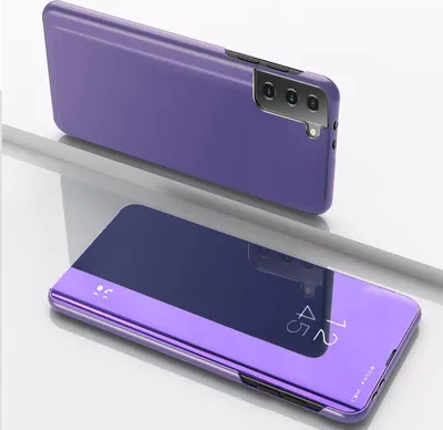 Produktbild von Handyhülle für Samsung Galaxy S21 FE Smart Cover Schutzhülle Clear View Case Lila