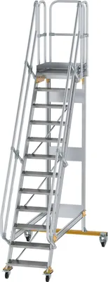 Produktbild von MUNK Plattformtreppe fahrbar 60° Stufenbreite 600mm 12 Stufen