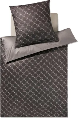Produktbild von JOOP! Mako-Satin Bettwäsche Cornflower Double I Größe 80x80 135x200 cm I Farbe 9 Shiny Black I Reine Baumwolle