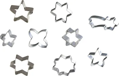 Produktbild von LARES Ausstecher Sterne 9er Set - versch. Größen, Backzubehör