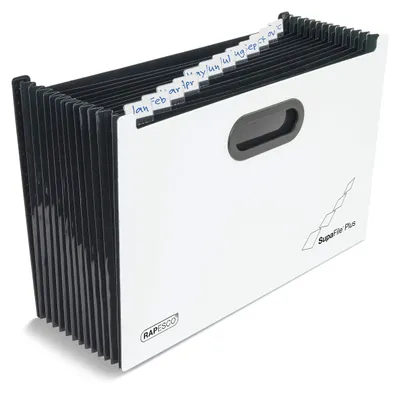 Immagine prodotto di RAPESCO 1624 Cartella a scomparti SupaFile Plus, DIN A4+, 13 scomparti, bianco