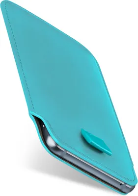 Produktbild von PULL-Case für Motorola Moto G8 Power, Farbe:Aqua-Cyan