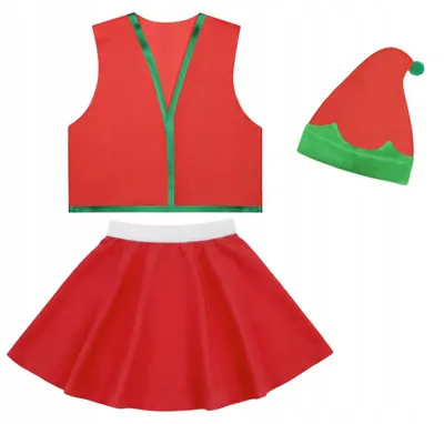 Produktbild von Elfenkostüm für Kinder Rot 146-158 3-teiliges Set