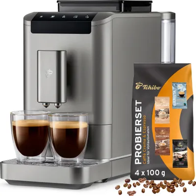 Produktbild von Tchibo kávovar Esperto2 Coffee 2.0 pro crema a espresso, titanově stříbrný