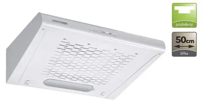 Obrázek produktu pro Concept OPP1050, 185 m³/h, Odvádění/Recirkulovaní, 66 dB, 65 cm, 75 cm, Nástěnný