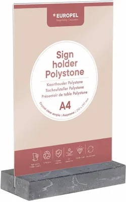 Zdjęcie produktu dla EUROPEL 351022 Stojak stołowy EUROPEL, DIN A4 portretowy, antracyt polystone