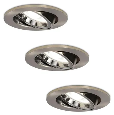 Produktbild von hoftronic LED Einbaustrahler 4W 345lm 6500K GU10 dimmbar schwenkbar Edelstahl