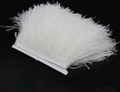 Obrázek produktu pro Prýmek z pštrosího peří 8-10 cm, bílý / 1 m