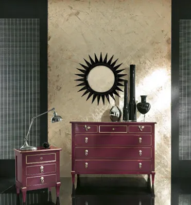 Produktbild von Nachttisch mit 3 Schublade Holzschrank Möbel Design Bizzotto Italienisch Neu
