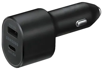 Produktbild von Samsung EP-L5300XBEGWW Dual Kfz-Ladegerät (45 W + 15 W), Zwei Anschlüsse, Schwarz