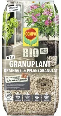 Produktbild von Granuplant Drainage- & Pflanzgranulat COMPO  40 L 100% natürlicher Bimsstein, Blähton Alternative