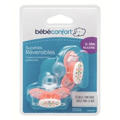 Imagen del producto de Chupete De Silicona Reutilizable Para Bebés 0/12 Meses (X2) - Rojo Deportivo