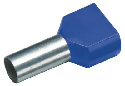 Image de Cimco Embout double 2 x 16 mm² x 14 mm, bleu, paquet de 100 pièces.