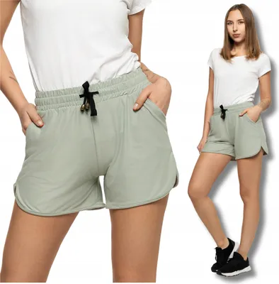Produktbild von Damen Shorts Jogginghose Glatt Gebunden Bequem MORAJ L/XL
