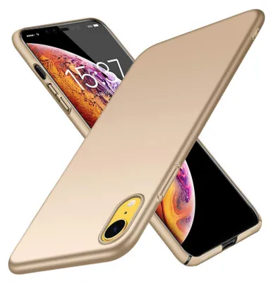 Image de Handy Hard Case pour Apple iPhone XR Étui Slim Cover Matt Housse de protection, or