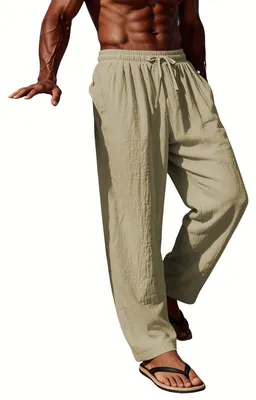 Produktbild von Currero Leinenhose Herren Khaki XL