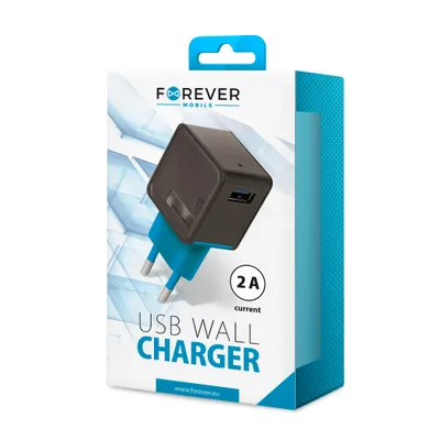 Zdjęcie produktu dla Ładowarka sieciowa Forever TC-04 USB 2 A czarna