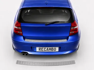 Immagine prodotto di Protezione per bordo di carico in acciaio inossidabile opaco, compatibile con BMW Serie 1 (E81 E87), anno di produzione 2007-2011