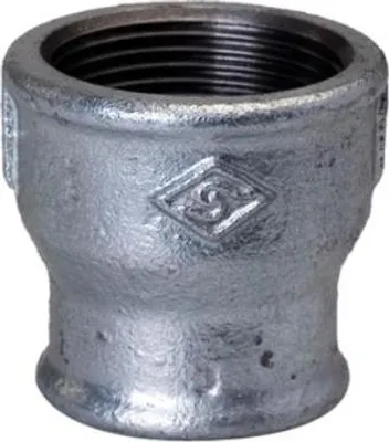 Produktbild von Temperguss verzinkt Reduziermuffe IG 1" x IG 1/2" Fitting Gewindefittings