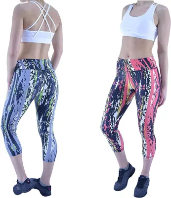 Productafbeelding van Sportlegging Dames - Capri Legging - Fitness en Yoga - Ademend Materiaal - Crop Lengte - Zwart